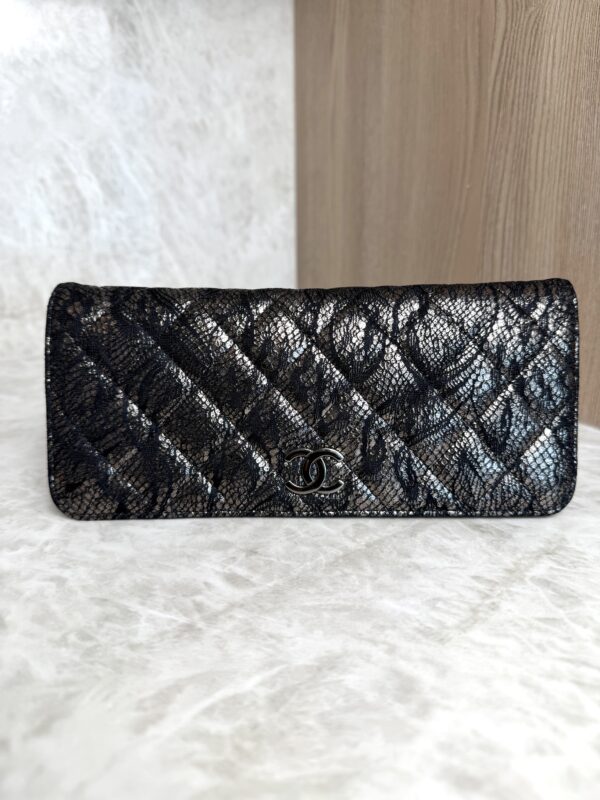 Chanel Metallic Lace Evening Clutch