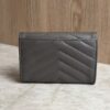 Saint Laurent (YSL) Grain De Poudre Matelasse Chevron Small Monogram Envelope Wallet