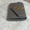 Saint Laurent (YSL) Grain De Poudre Matelasse Chevron Small Monogram Envelope Wallet