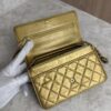 Chanel Gold Quilted Lambskin Boy WOC Clutch Bag