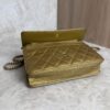 Chanel Gold Quilted Lambskin Boy WOC Clutch Bag