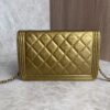 Chanel Gold Quilted Lambskin Boy WOC Clutch Bag