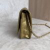 Chanel Gold Quilted Lambskin Boy WOC Clutch Bag