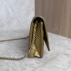 Chanel Gold Quilted Lambskin Boy WOC Clutch Bag