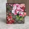 Gucci GG Supreme Monogram Blooms French Flap Wallet Beige Multicolor Dry Rose