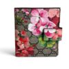 Gucci GG Supreme Monogram Blooms French Flap Wallet Beige Multicolor Dry Rose