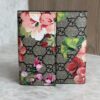 Gucci GG Supreme Monogram Blooms French Flap Wallet Beige Multicolor Dry Rose