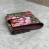 Gucci GG Supreme Monogram Blooms French Flap Wallet Beige Multicolor Dry Rose