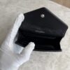 Saint Laurent (YSL) Lambskin Y Quilted Monogram Small Loulou Envelope Wallet Black