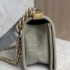Chanel Old Medium Boy Denim Bag In Olive