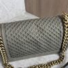 Chanel Old Medium Boy Denim Bag In Olive