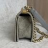 Chanel Old Medium Boy Denim Bag In Olive