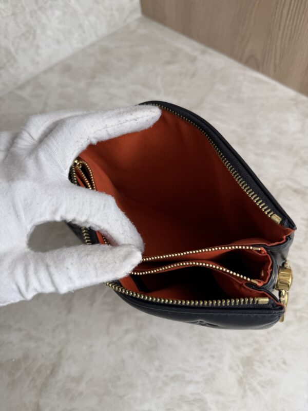 Louis Vuitton Lambskin Embossed Monogram Coussin BB Black