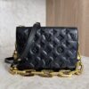 Louis Vuitton Lambskin Embossed Monogram Coussin BB Black
