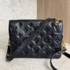 Louis Vuitton Lambskin Embossed Monogram Coussin BB Black