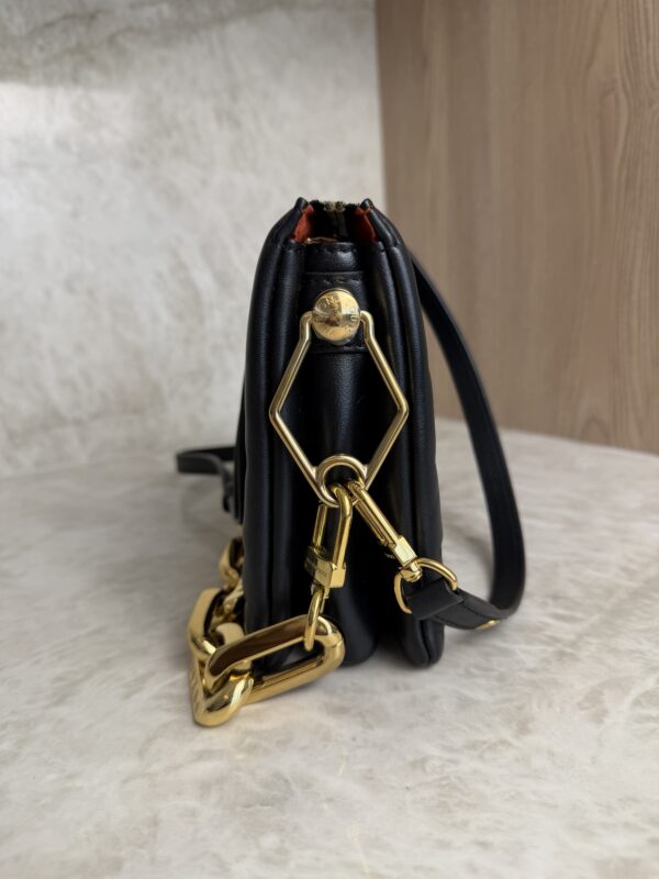 Louis Vuitton Lambskin Embossed Monogram Coussin BB Black