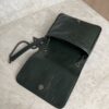 Saint Laurent (YSL) Crinkled Calfskin Matelasse Monogram Niki Chain Wallet Dark Green