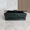 Saint Laurent (YSL) Crinkled Calfskin Matelasse Monogram Niki Chain Wallet Dark Green