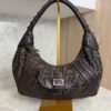 Fendi Zucca Nappa Nuvolata Vitello Tortuga Medium Spy Hobo Tobacco Moro