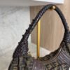 Fendi Zucca Nappa Nuvolata Vitello Tortuga Medium Spy Hobo Tobacco Moro