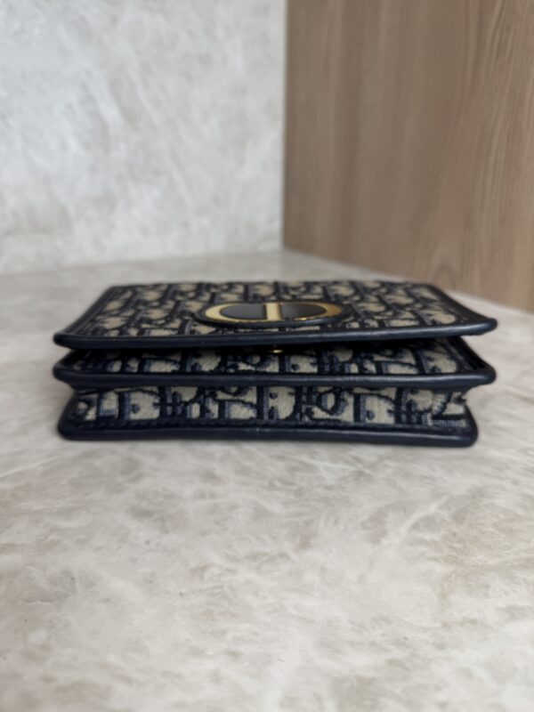 Christian Dior Oblique 30 Montaigne 2-In-1 Pouch Blue