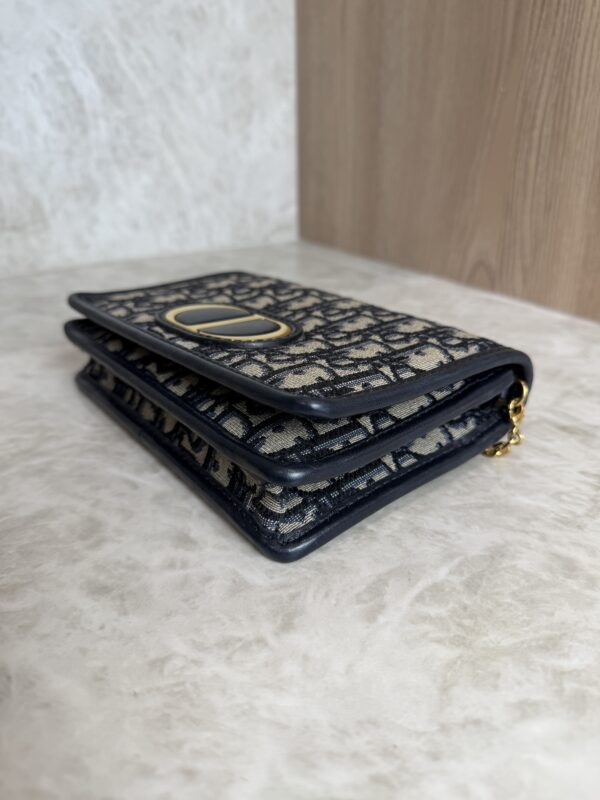 Christian Dior Oblique 30 Montaigne 2-In-1 Pouch Blue