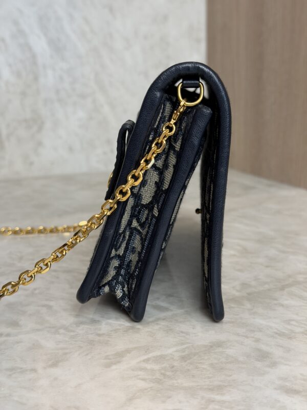 Christian Dior Oblique 30 Montaigne 2-In-1 Pouch Blue