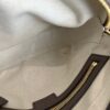 Gucci Monogram Jumbo GG Textured Dollar Calfskin Web Messenger Shoulder Bag Camel Ebony New Acero