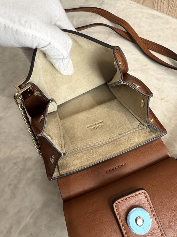 Chloe Faye Bracelet Crossbody Bag Leather and Suede Mini