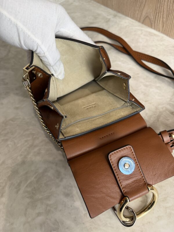 Chloe Faye Bracelet Crossbody Bag Leather and Suede Mini