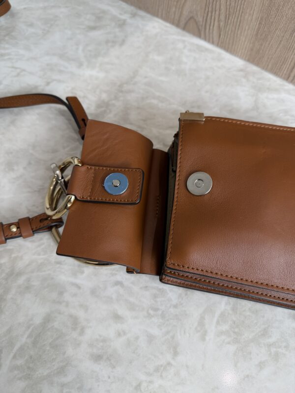 Chloe Faye Bracelet Crossbody Bag Leather and Suede Mini