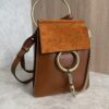 Chloe Faye Bracelet Crossbody Bag Leather and Suede Mini
