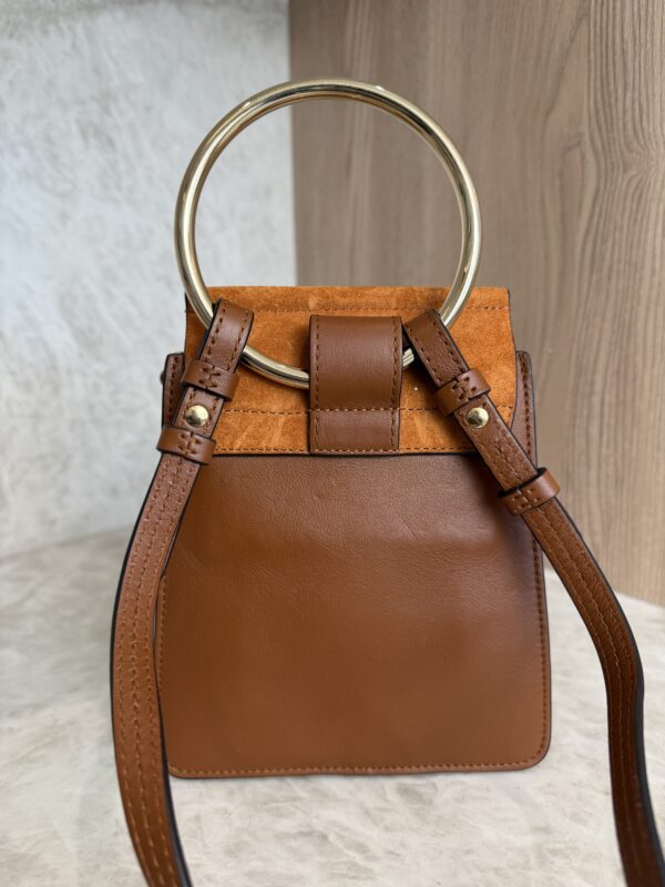 Chloe Faye Bracelet Crossbody Bag Leather and Suede Mini