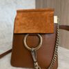 Chloe Faye Bracelet Crossbody Bag Leather and Suede Mini
