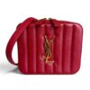 Saint Laurent (YSL) Red Quilted Leather Vicky Belt Bag