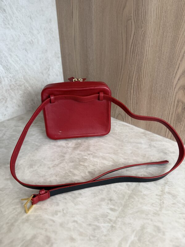 Saint Laurent (YSL) Red Quilted Leather Vicky Belt Bag