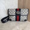 Gucci GG Supreme Monogram Web Small Ophidia Belt Bag 90 36 Beige Navy