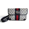 Gucci GG Supreme Monogram Web Small Ophidia Belt Bag 90 36 Beige Navy