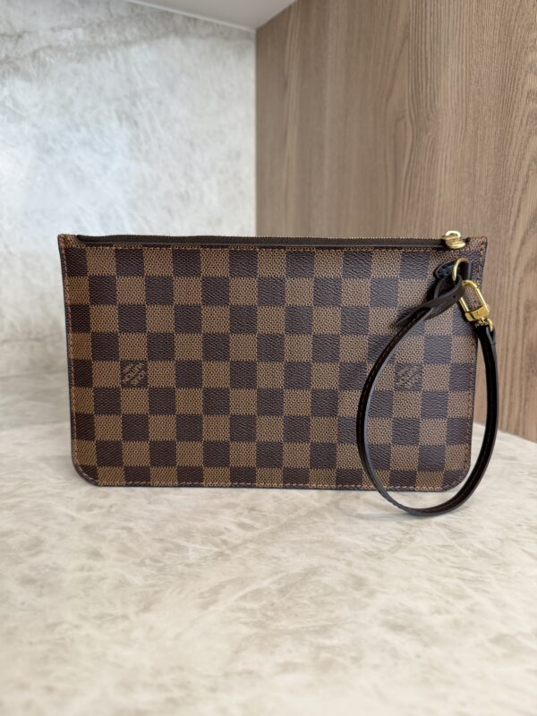 Louis Vuitton LV Damier Ebene Neverfull MM GM Pochette Red