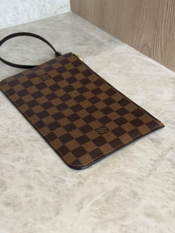 Louis Vuitton LV Damier Ebene Neverfull MM GM Pochette Red