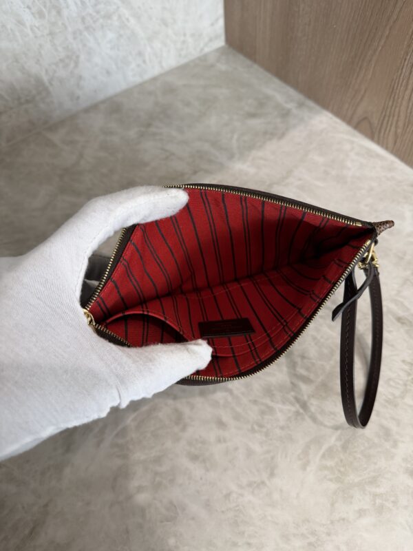 Louis Vuitton LV Damier Ebene Neverfull MM GM Pochette Red
