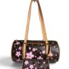 Louis Vuitton LV X TM Monogram Cherry Blossom Papillon Sakura Brown