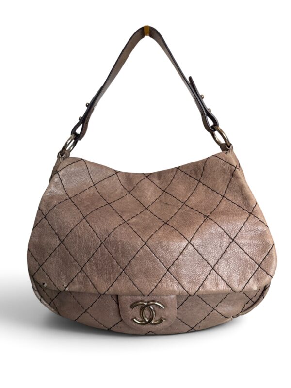 Chanel On the Road Flap Bag Quilted Leather Large