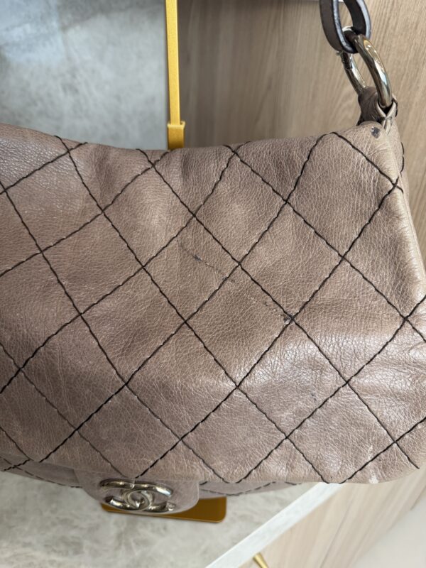 Chanel On the Road Flap Bag Quilted Leather Large