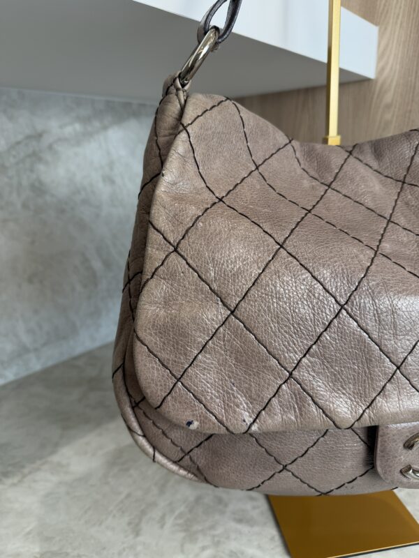 Chanel On the Road Flap Bag Quilted Leather Large
