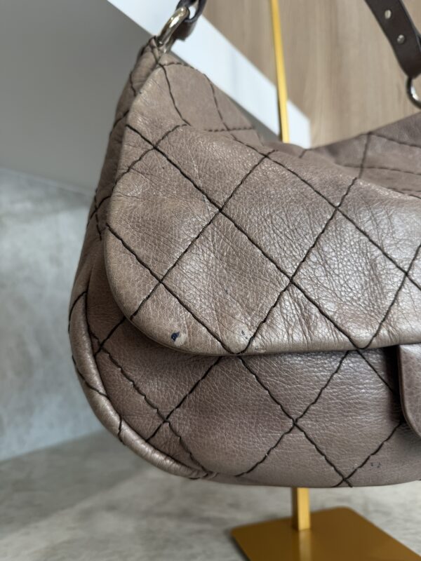 Chanel On the Road Flap Bag Quilted Leather Large