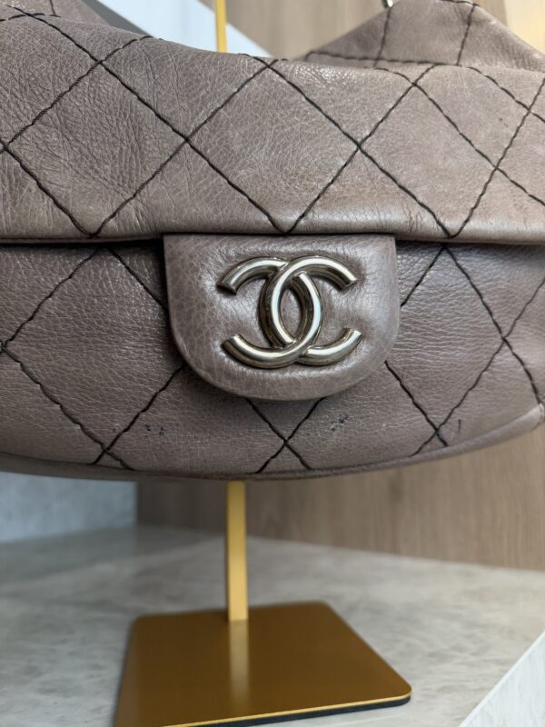 Chanel On the Road Flap Bag Quilted Leather Large