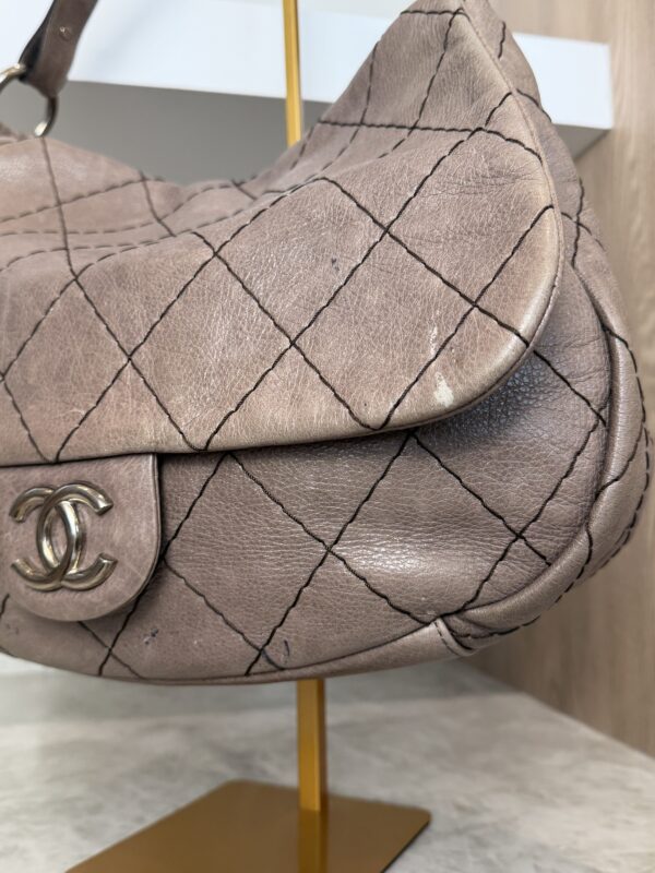Chanel On the Road Flap Bag Quilted Leather Large