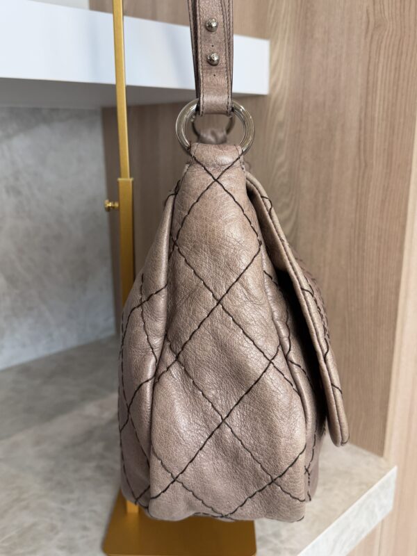 Chanel On the Road Flap Bag Quilted Leather Large