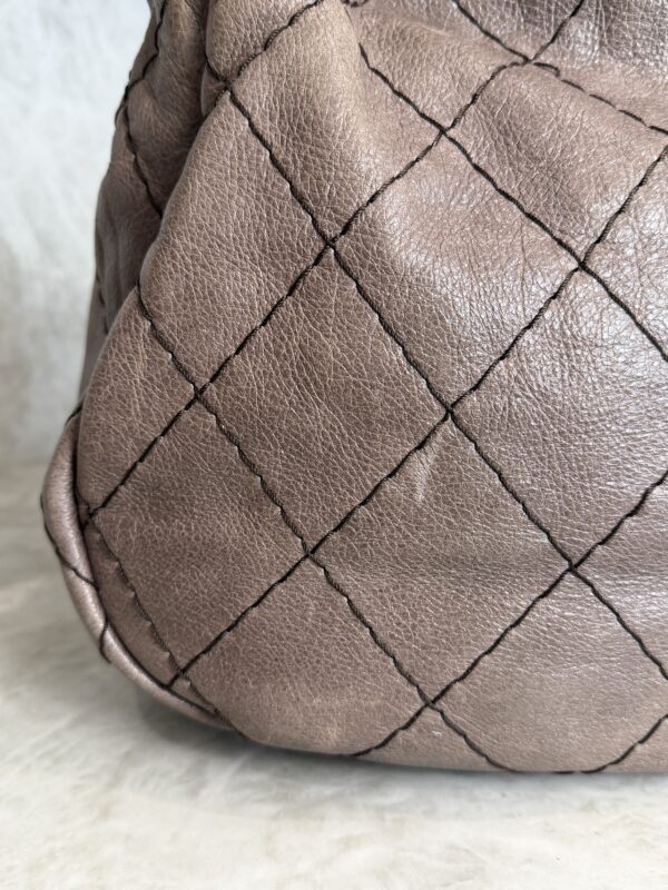Chanel On the Road Flap Bag Quilted Leather Large
